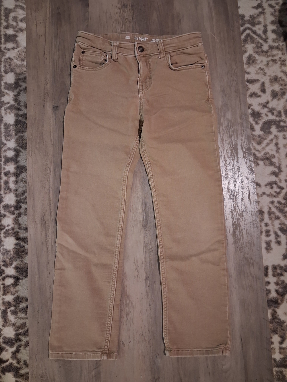 Cat & Jack Boy's Straight Fit Tan Jeans